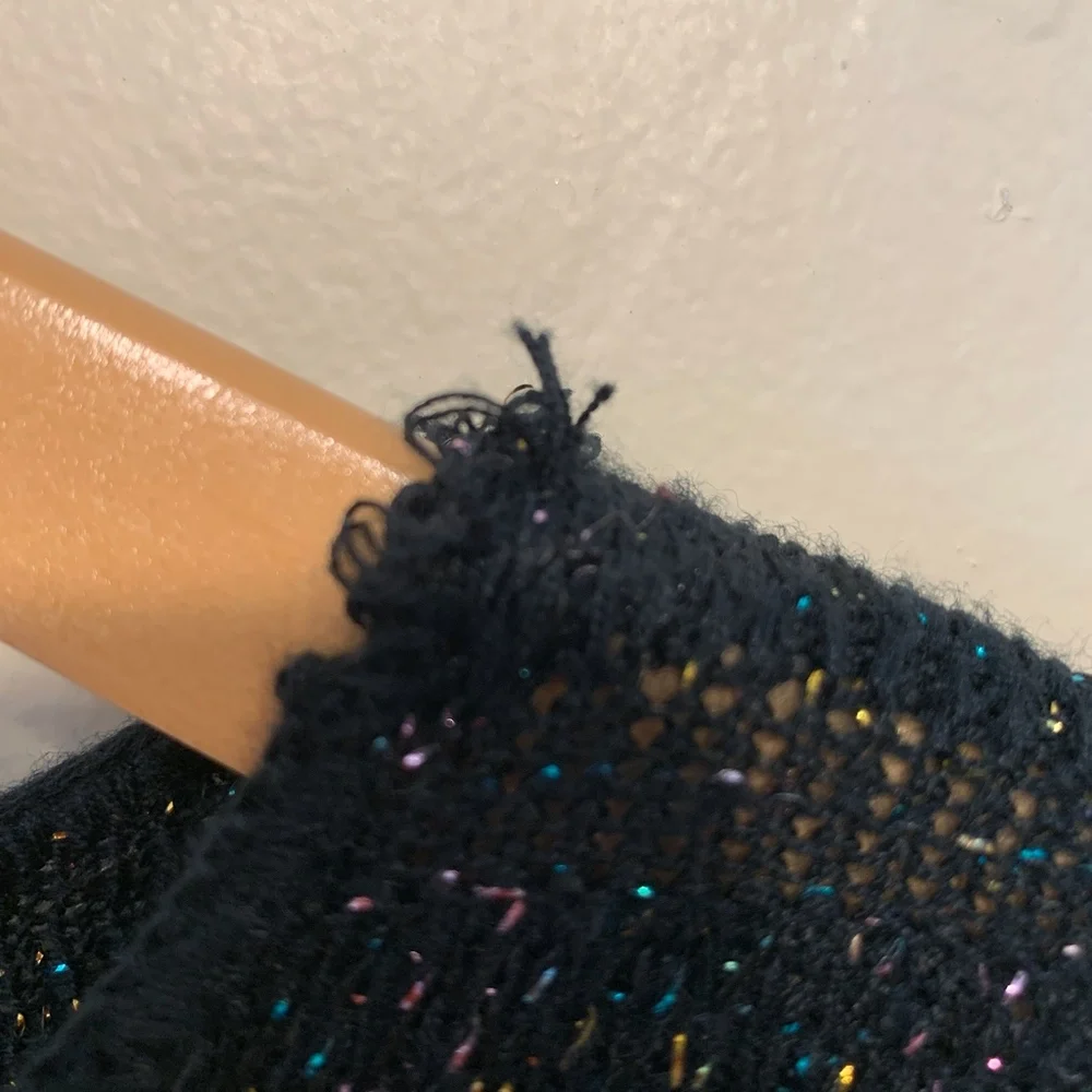 Keneth Too | VTG Jewel Tone Tinsel Check Knit Pattern Crewneck Sweater Top - Picture 9 of 10